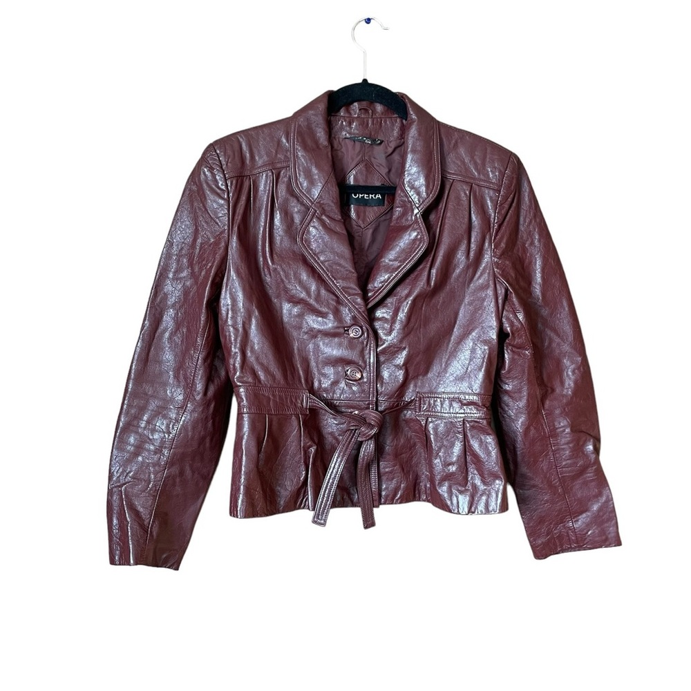 OPERA Burgundy Colour Women’s Leather Jacket Size 13/14